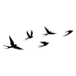 Wallity Crow Escultura de Pared de Metal con Diseño de Aves